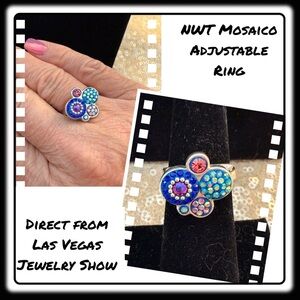 NWT Gorgeous Austrian Crystal / 925 Silver Size 7.5 ring from Mosaico